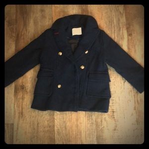 Navy blue Zara coat